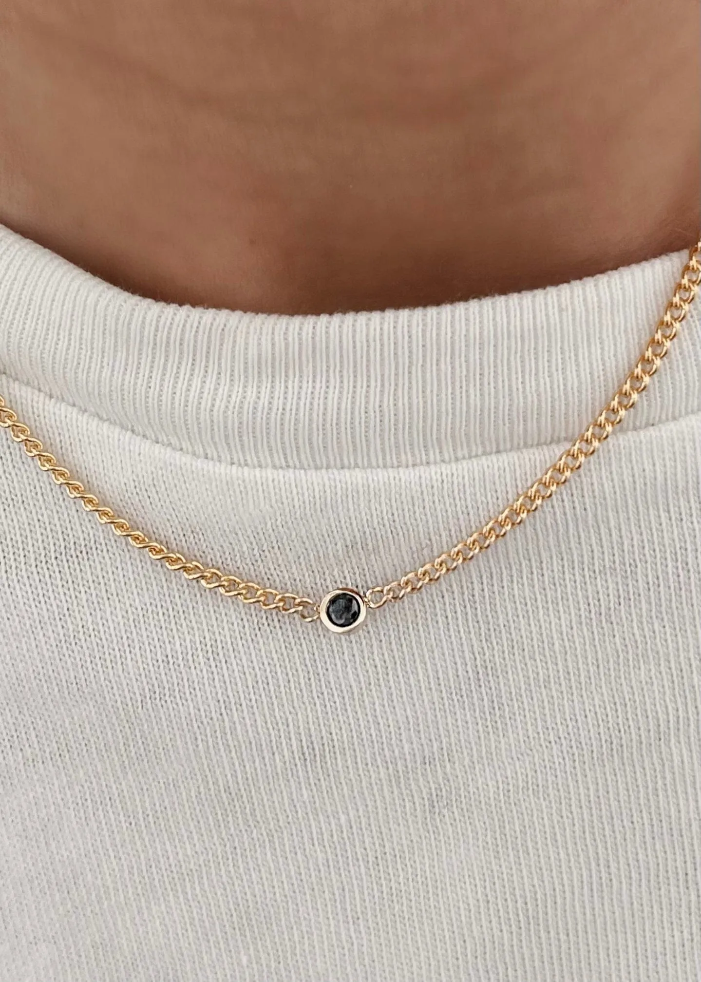 Black Diamond Gemstone Choker