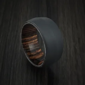 Black Titanium and Ziricote Hardwood Sleeve Men's Ring Custom Made