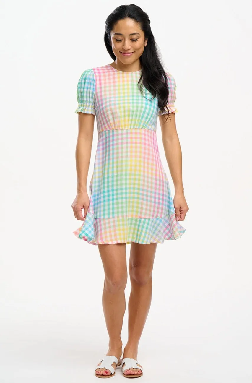 Blyth Mini Dress - Multi, Pastel Gingham