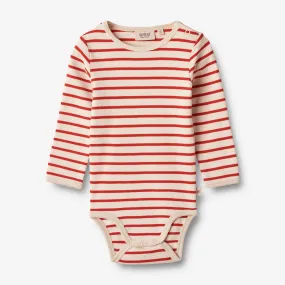 Body L/S Berti | Baby - red stripe