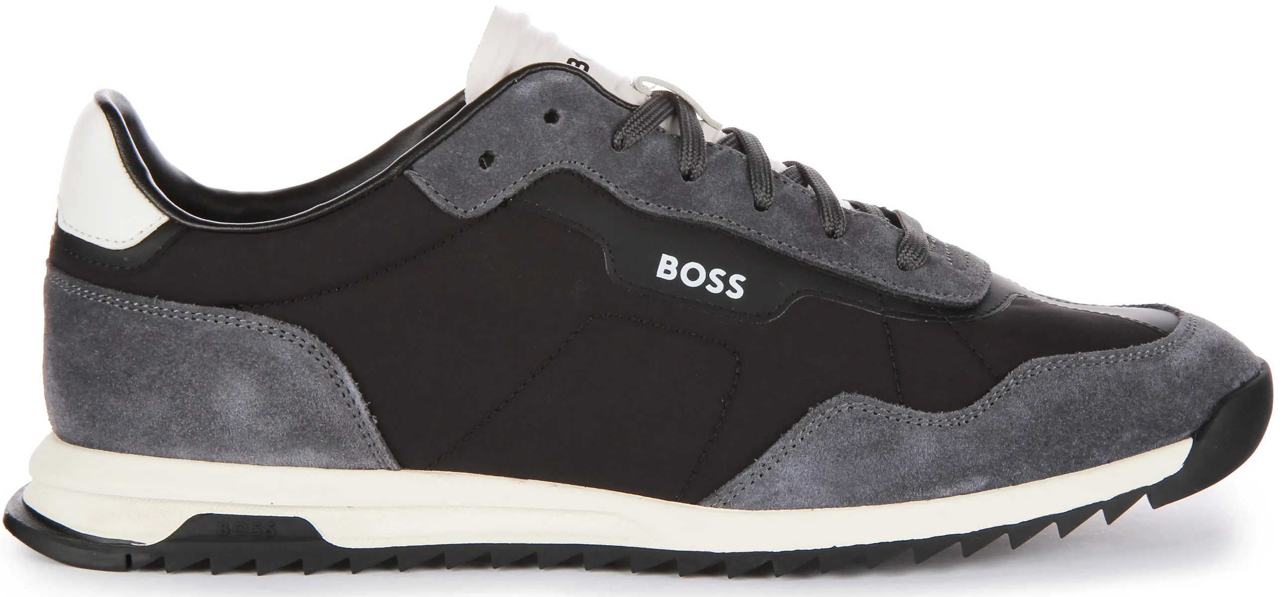 Boss Zayn Low Profile Nylon Suede In Black For Men