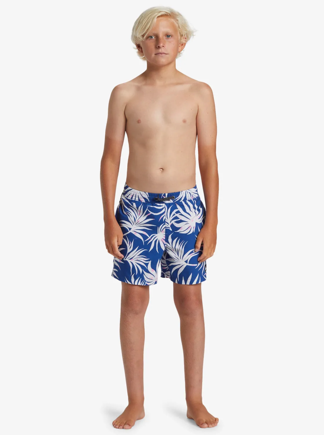 Boys 8-16 Everyday Mix Volley 14" Elastic Waist Shorts - Monaco Blue