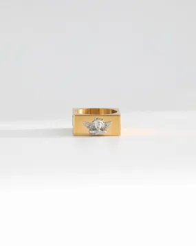 Boys Lie Gold / Rhodium Logo Ring