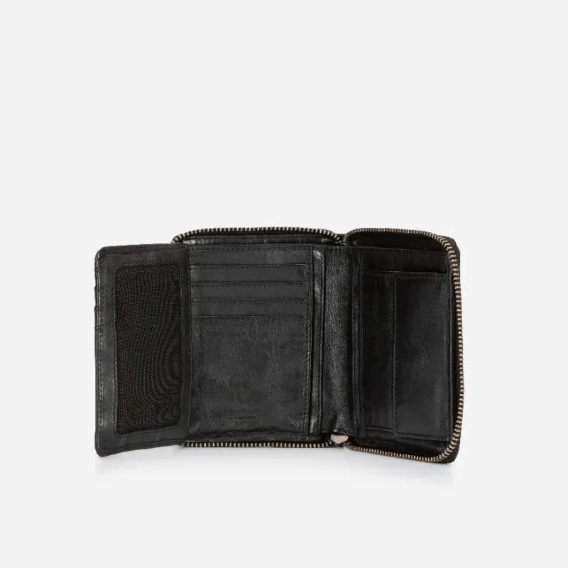 Brando Seymour Garbo Small Zip Around Purse | Black