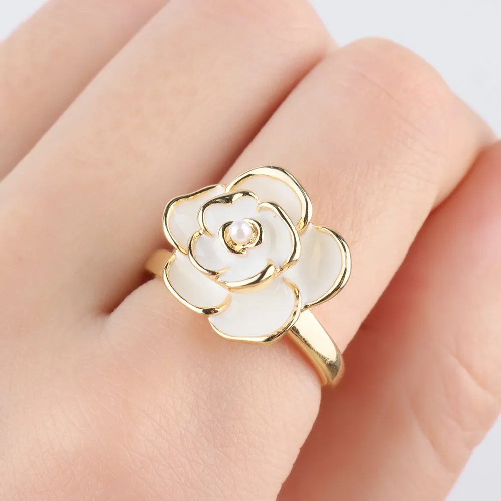 Camellia Pearl Ring