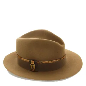 Cappello con Tesa Larga 1A Classe Alviero Martini in Feltro Beige H322