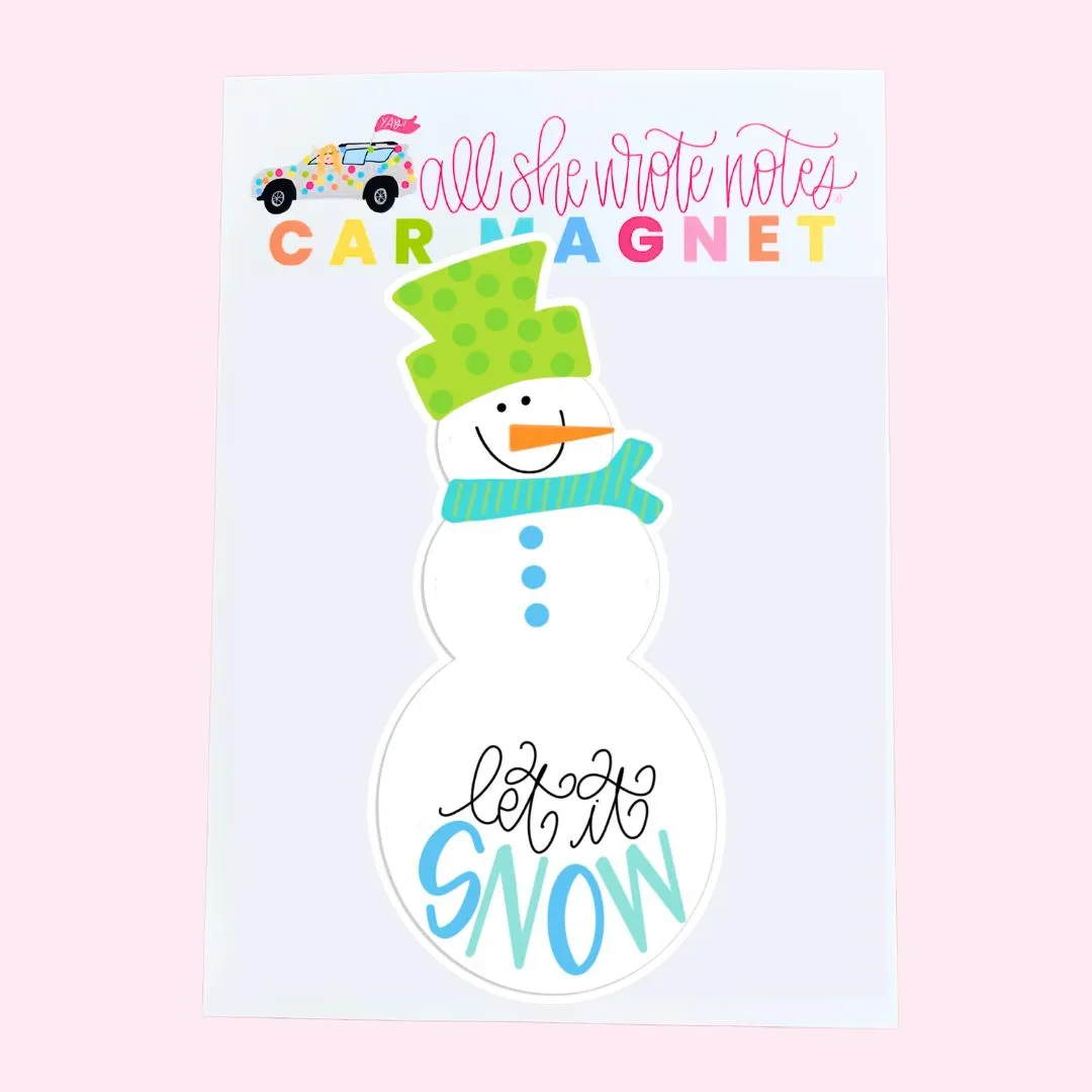 Car Magnet - Snowman