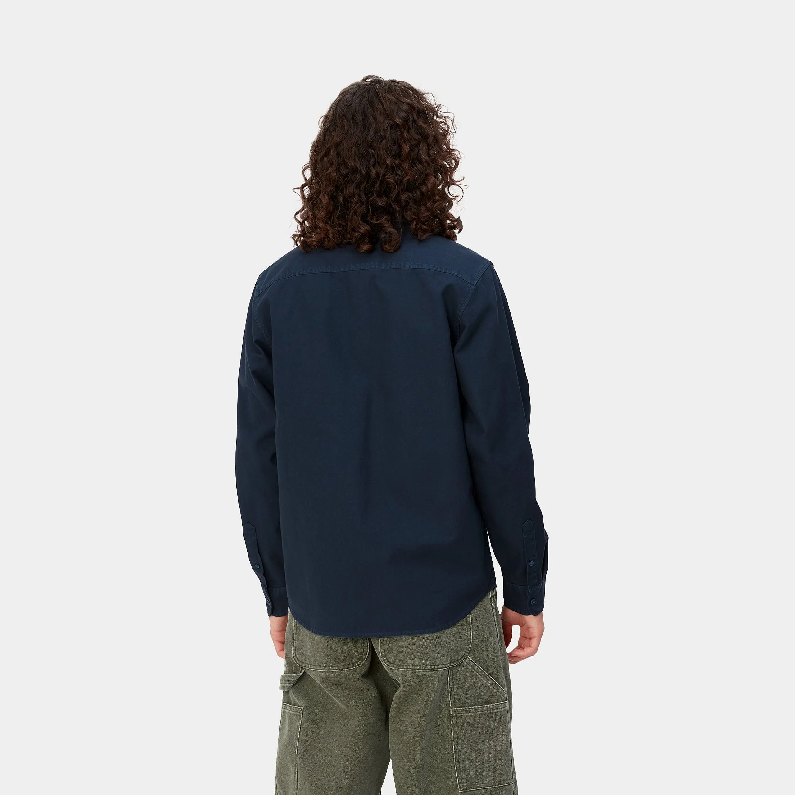 Carhartt L/S Bolton Shirt Blue Garment Dyed