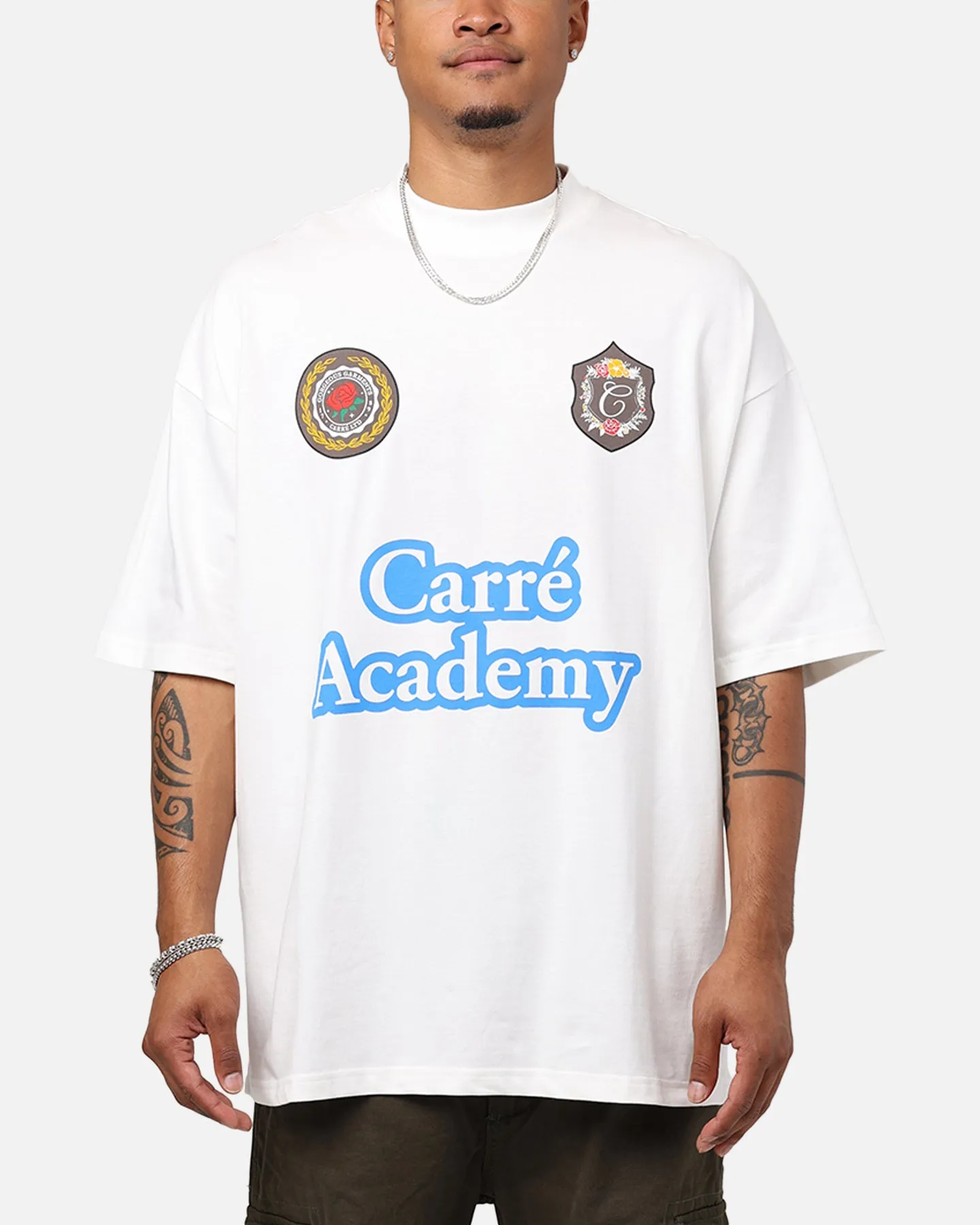 Carre Rosebowl Academy Mock T-Shirt Off White