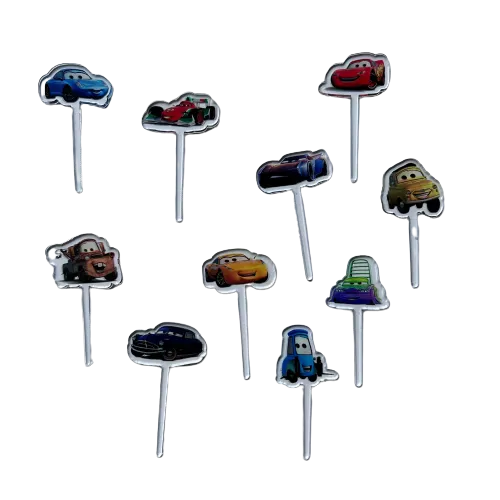 Cars Acrylic Food Picks