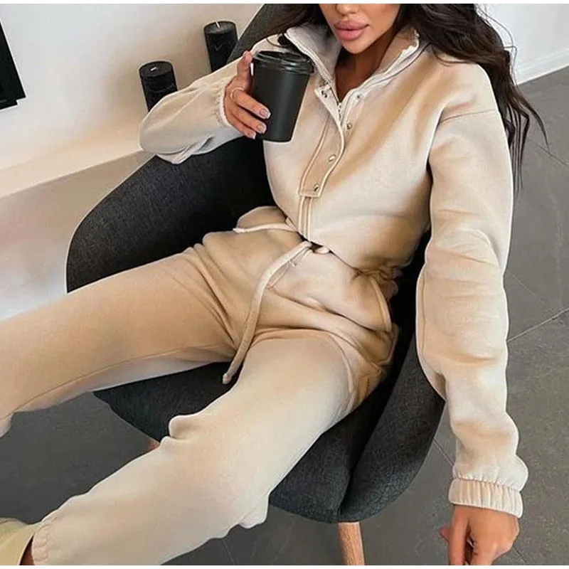 Casual Stand Collar Jumpsuits