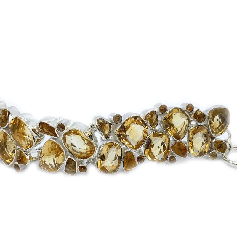 Citrine Boho Style Gemstone Bracelet