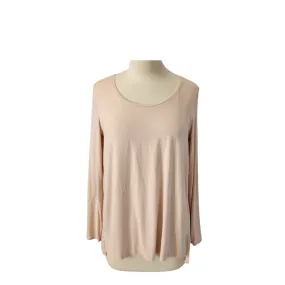 Club Monaco Light Pink Round-neck Sheer Back Top | Pre Loved |