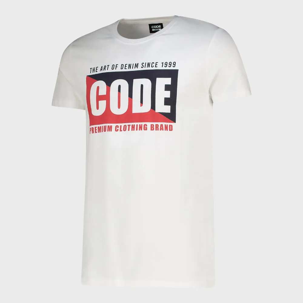 Code Mens Oscar Tee White/Multi  _ 180648 _ White