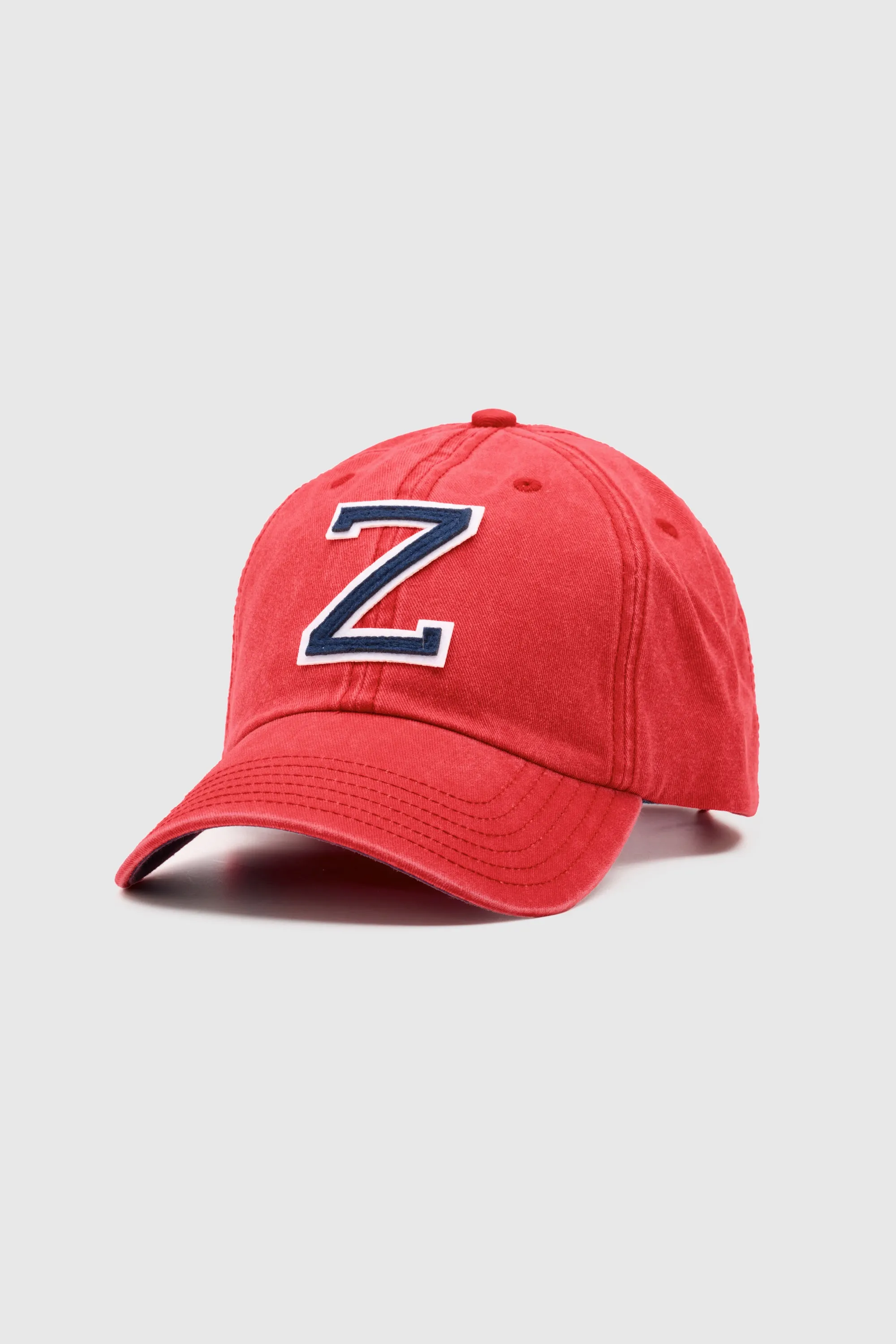 Collegiate Letter Cap Washed Red