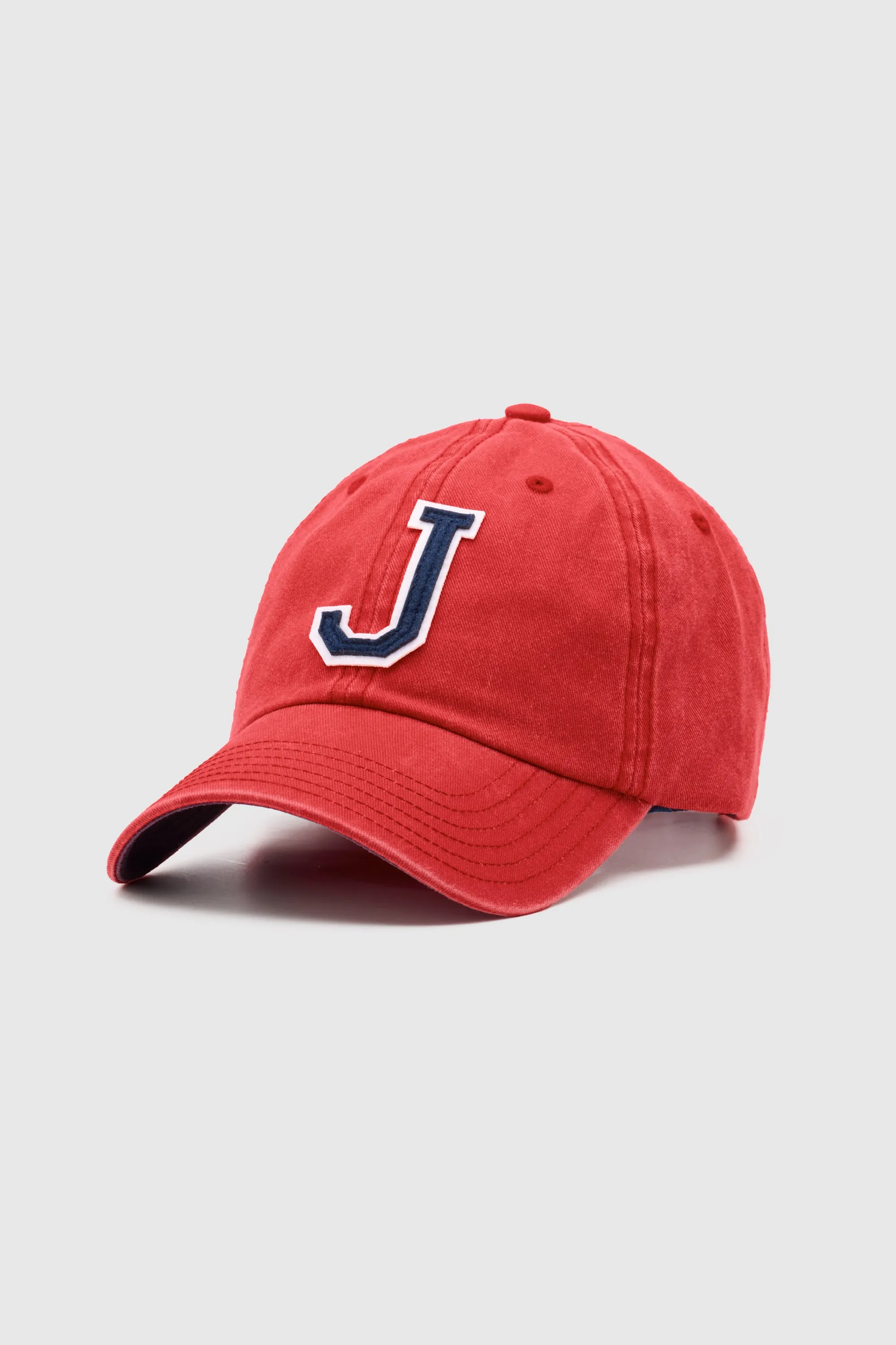 Collegiate Letter Cap Washed Red