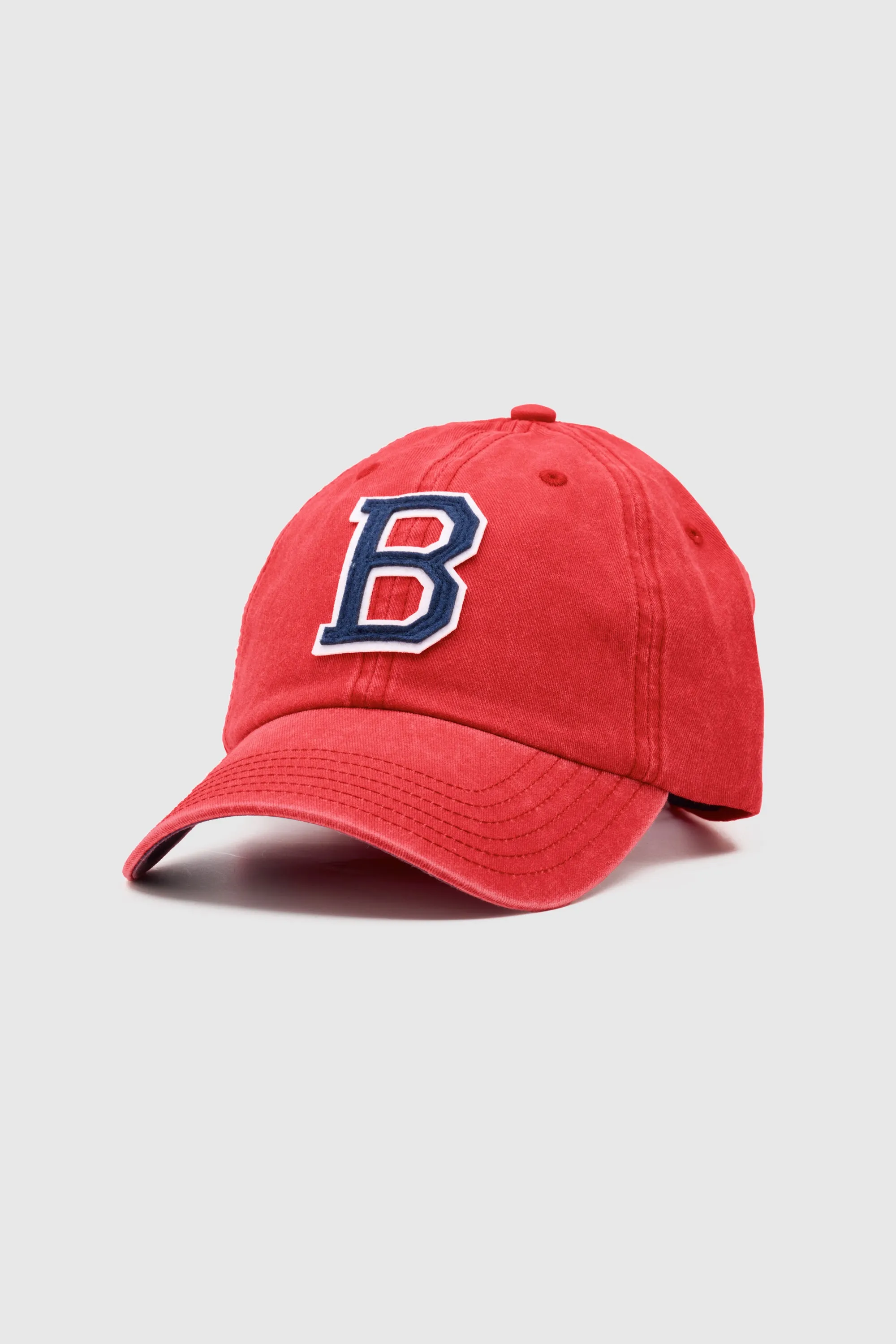 Collegiate Letter Cap Washed Red