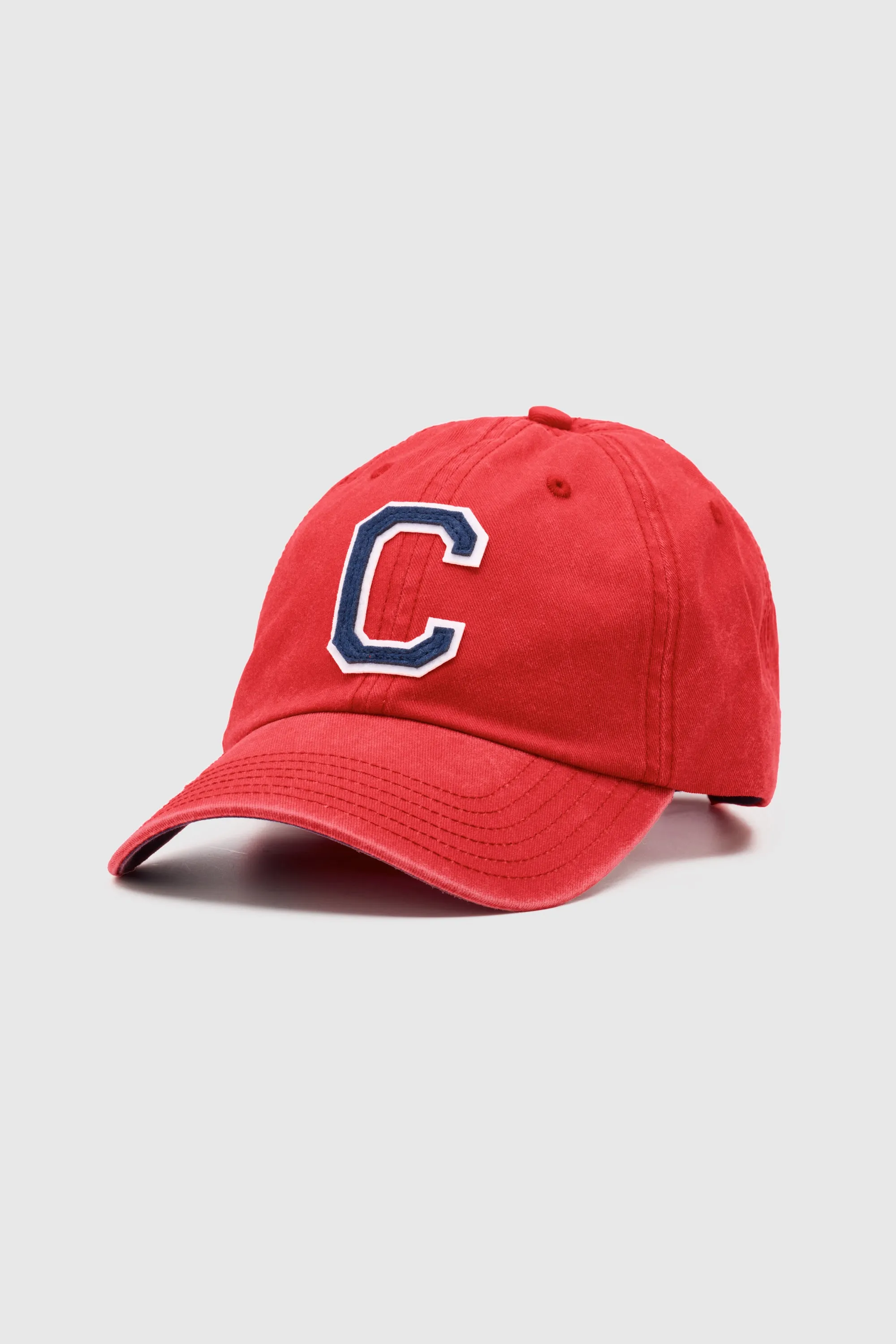 Collegiate Letter Cap Washed Red