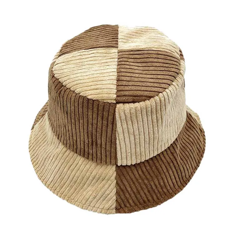 Colorblock Corduroy Bucket Hat