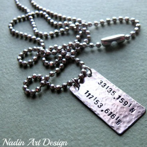 Coordinates Necklace for Men