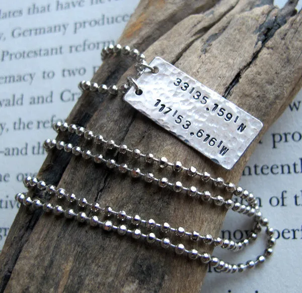 Coordinates Necklace for Men