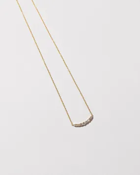 Crescent Necklace - White Diamond