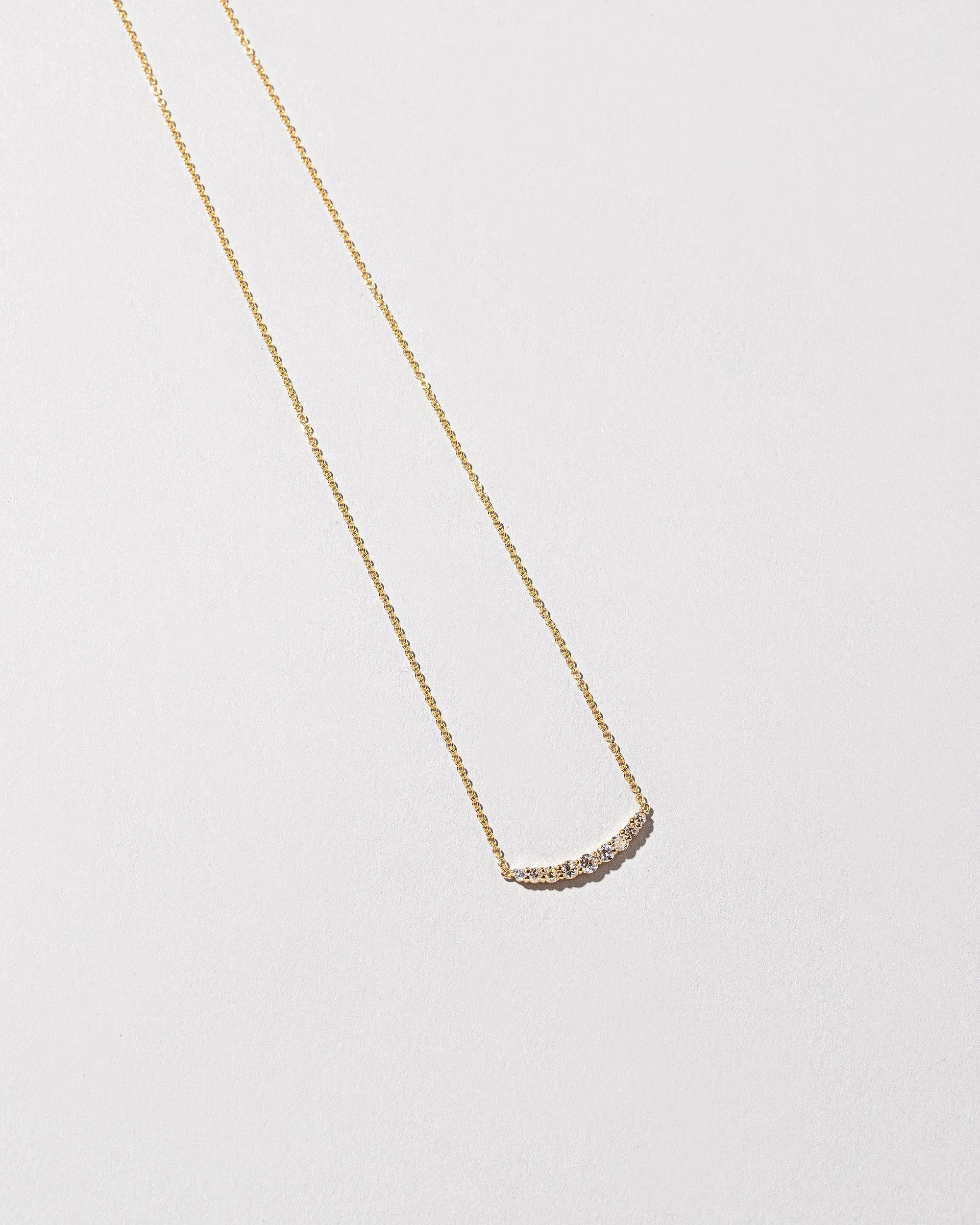 Crescent Necklace - White Diamond