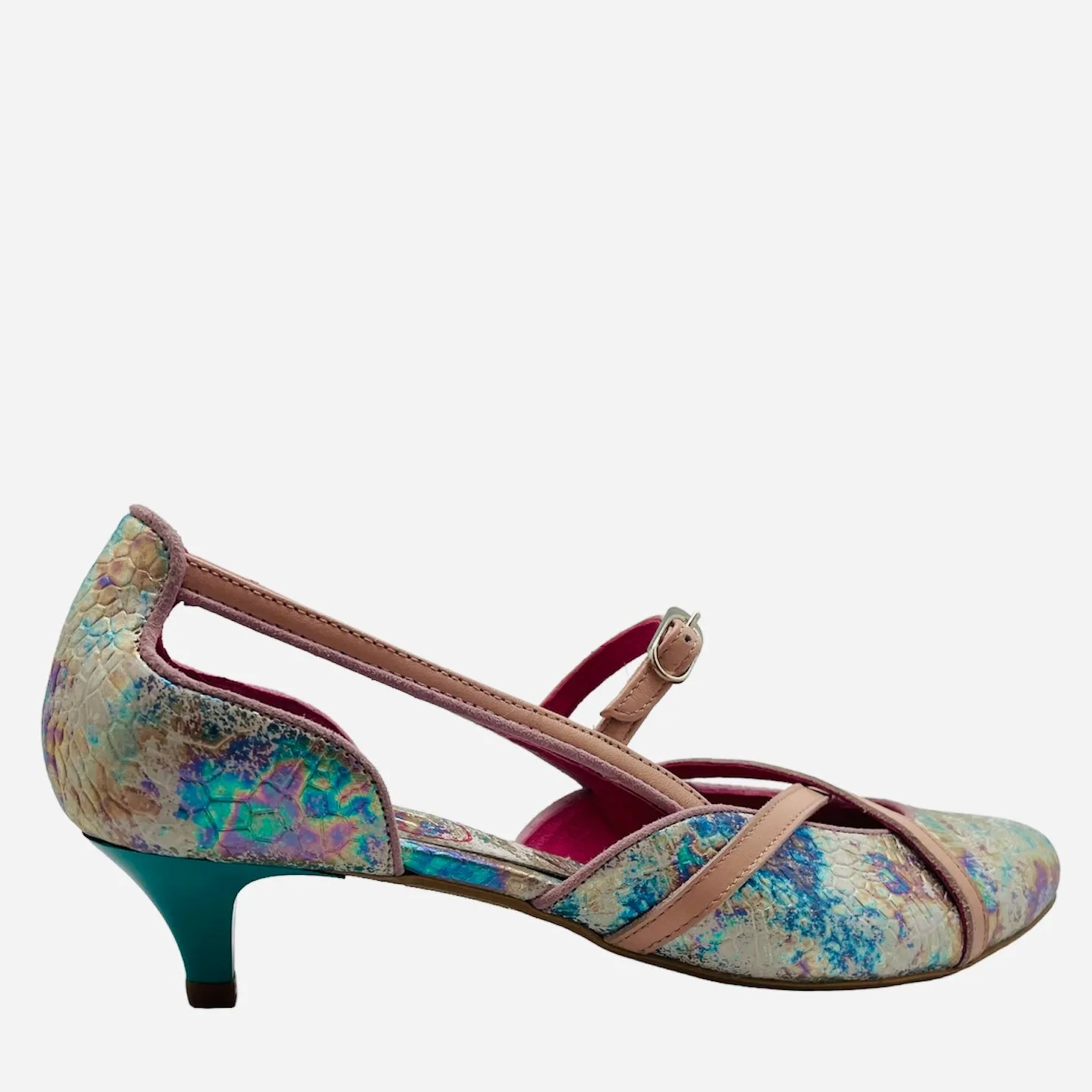 Croisse- multi pastel- mermaid kitten heel