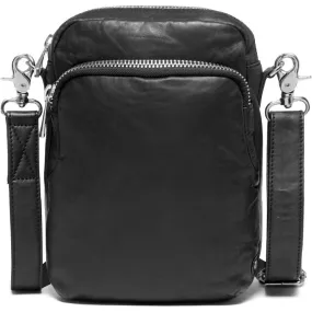 Crossover bag in strong and nice leather quality / 15092 - Black (Nero)