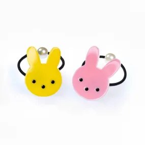 Cute Bunny Yellow Pink Ponytail