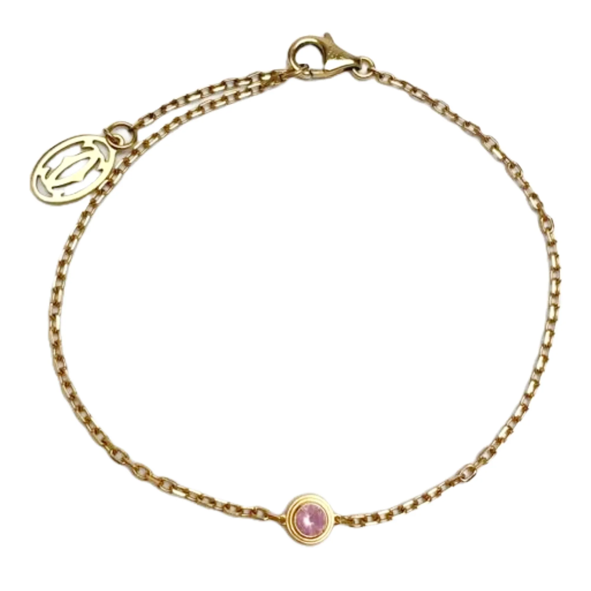 D'Amour Bracelet in Rose Gold/Pink Sapphire