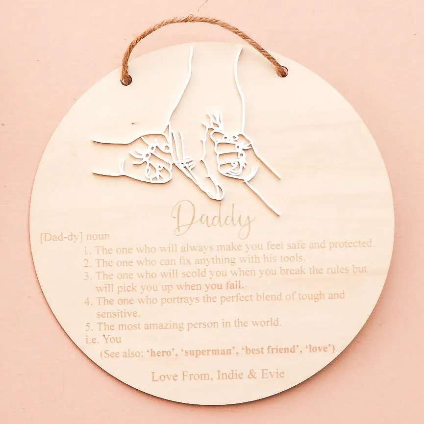 Definition Father Plaque - Multiple Children