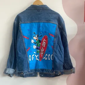 Denim Jacket made with Reworked Duvet Cover.