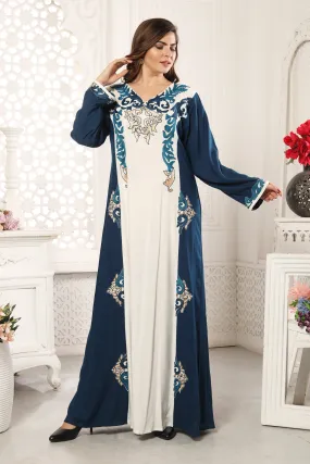 Designer Jalabiya Algerian Caftan Partywear Gown by Maxim Creation