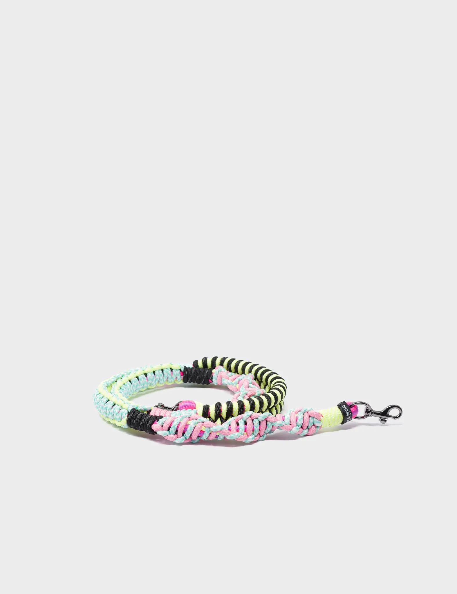 Detachable Shoulder Strap - Green and Pink Handwoven Paracord