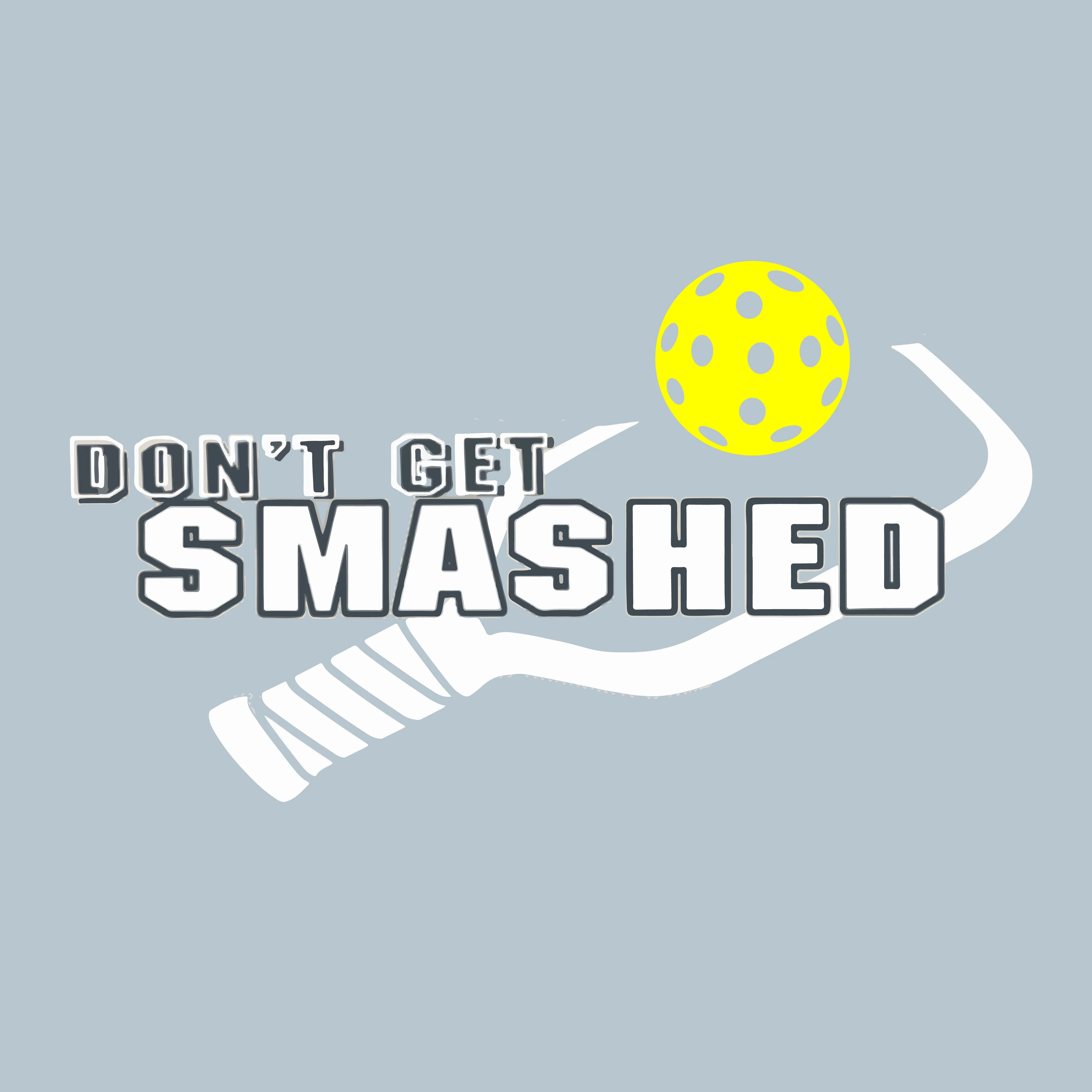 Don't Get Smashed (Pickleball Colors Purple White Yellow) Customizable | Women's Long Sleeve Scoop Neck Pickleball Shirts | 75/13/12 poly/cotton/rayon