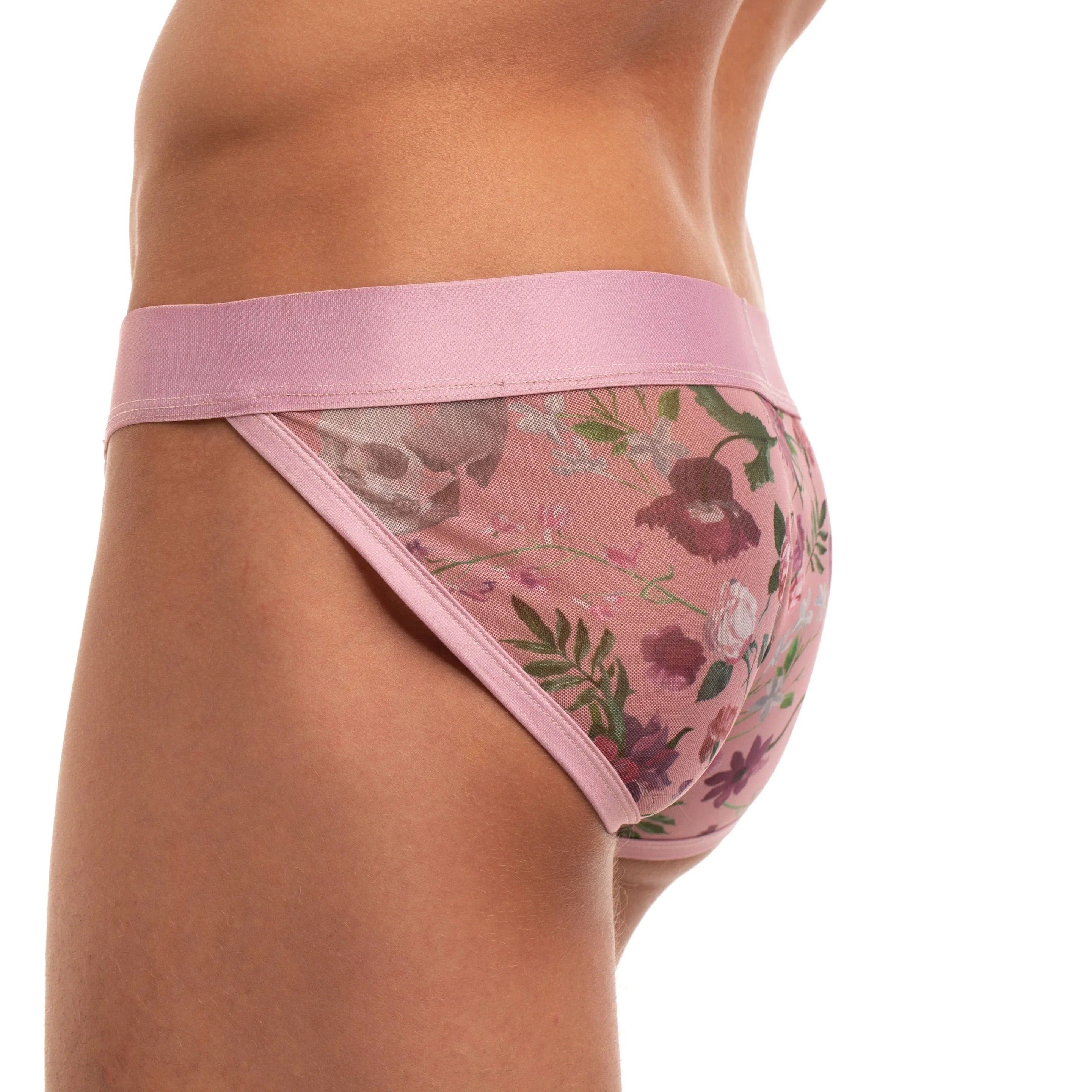 Dutch Floral Mesh Sport Brief Pink