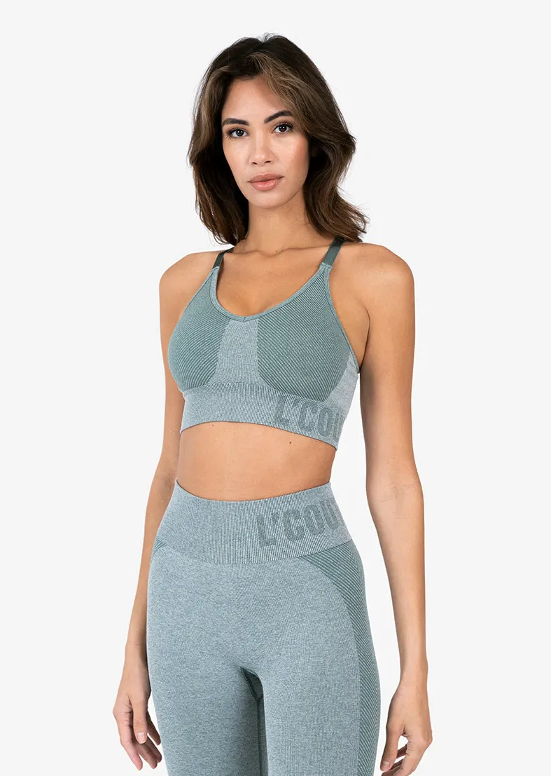 Elevate Seamless Bra Green Marl