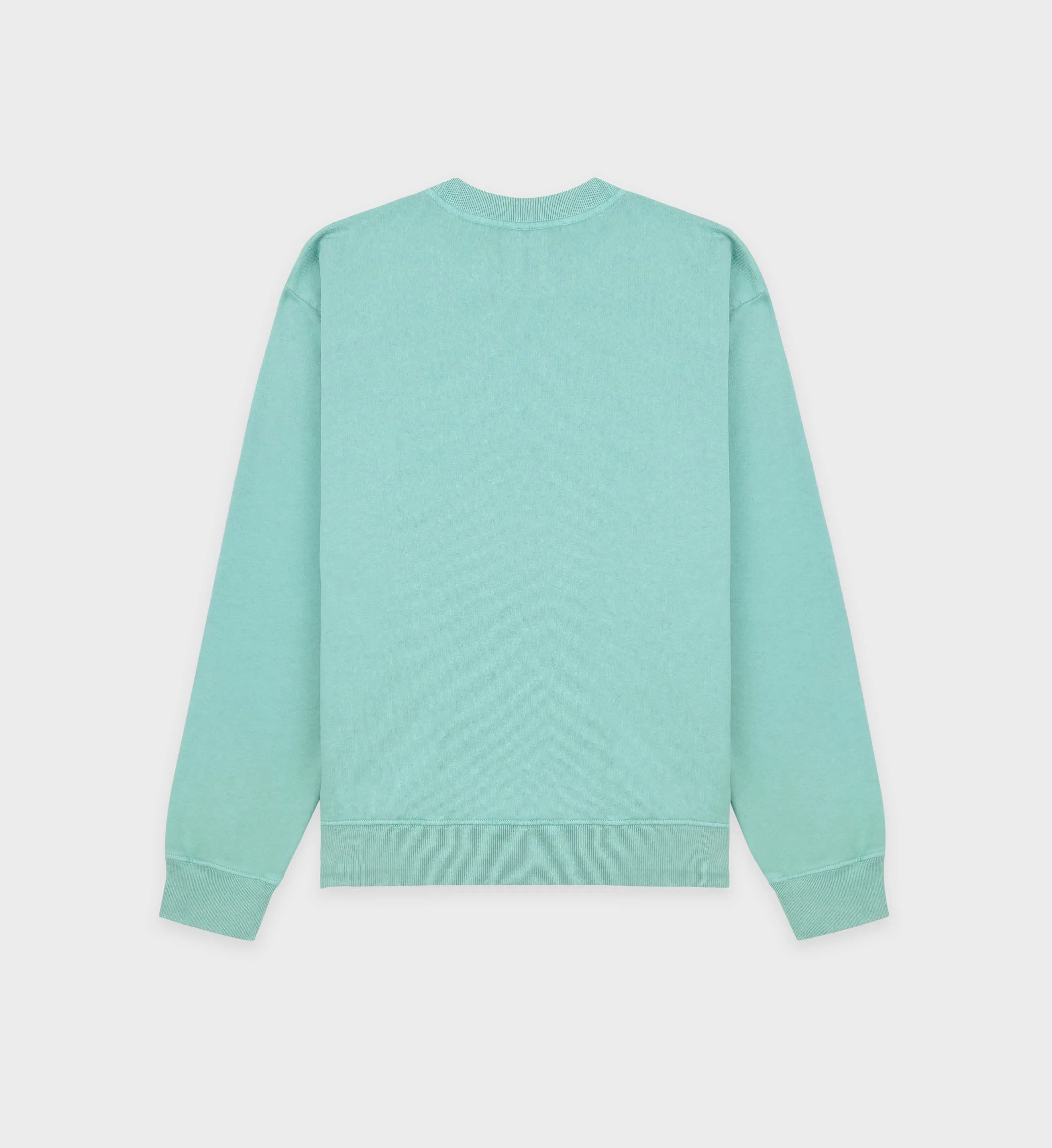 Emblem Crewneck - Aquamarine/White