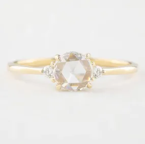 Emilie Setting accented with brilliant-cut diamond, Round Rose Cut