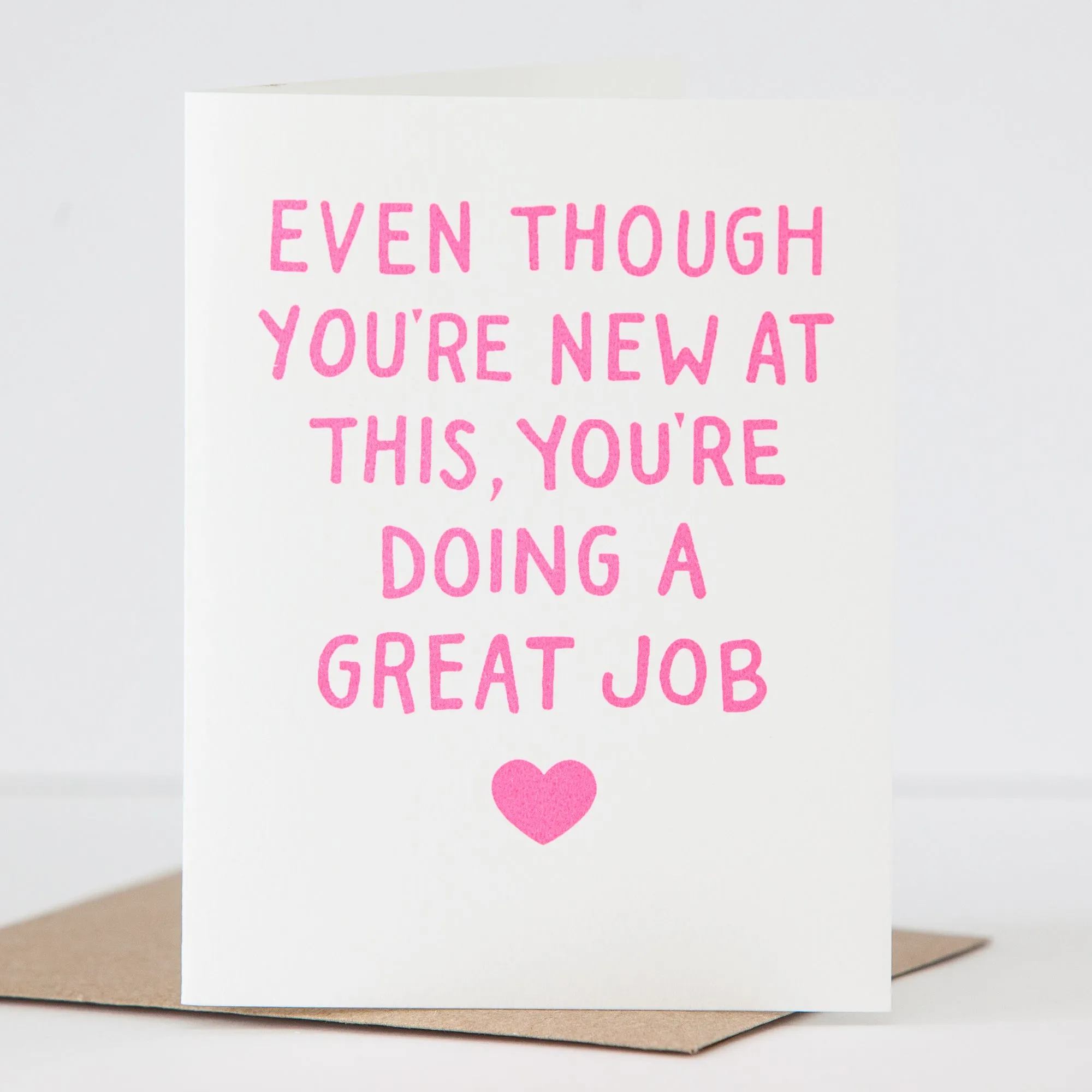 encouragement card, neon colored card, card for friend with heart