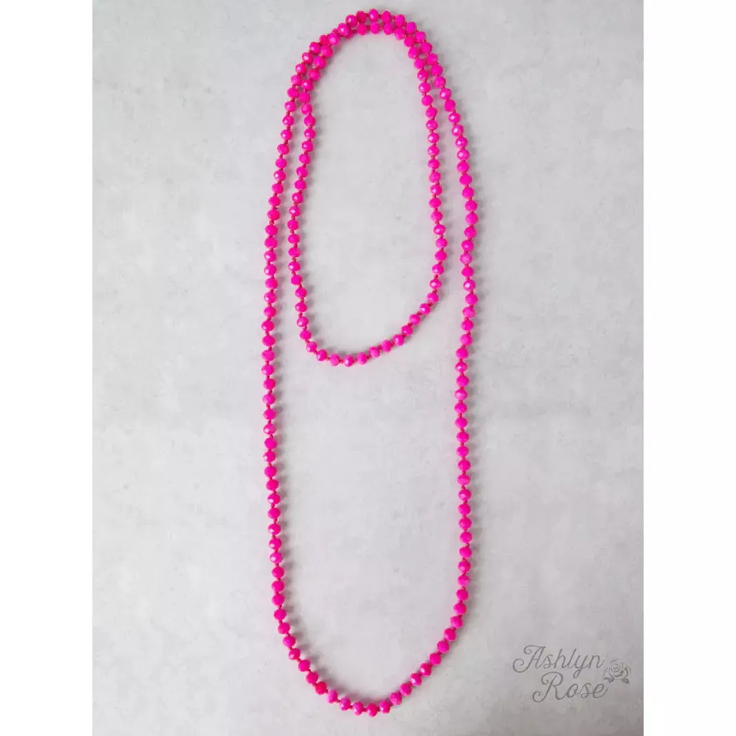 Essential {BRIGHT PINK} Double Wrap Necklace