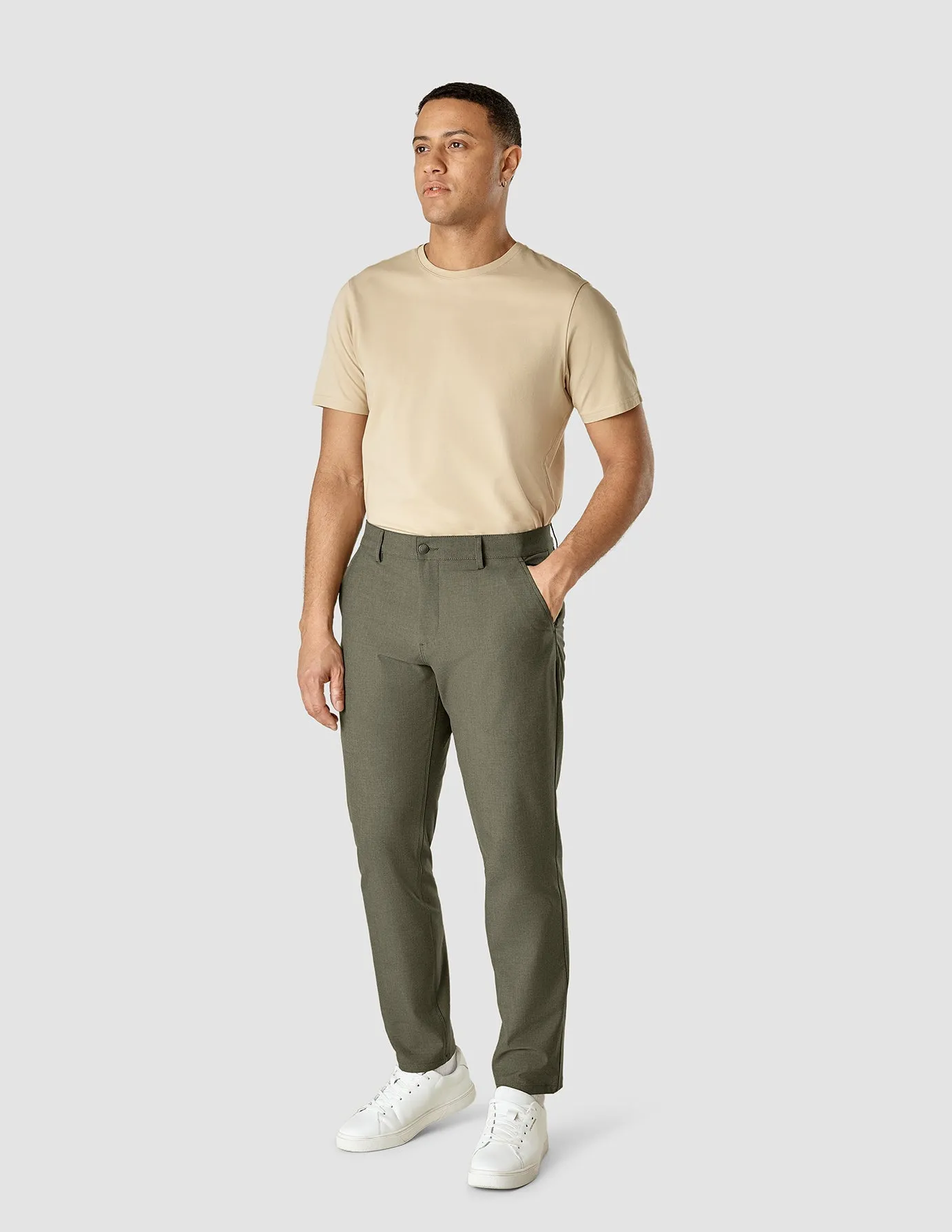 Essential Pants Regular Remote Green Melange