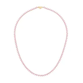 Exclusive MBAB x Adina Reyter Pink Sapphire Cluster Riviera Tennis Necklace