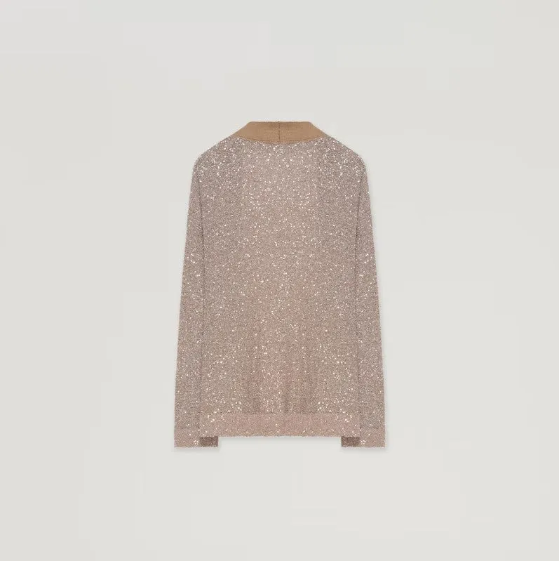 FABIANA FILIPPI Sequinned Blush Cardigan