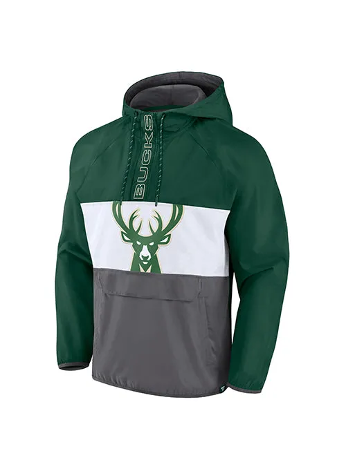 Fanatics Anorak Blocked Milwaukee Bucks Lightweight Jacket