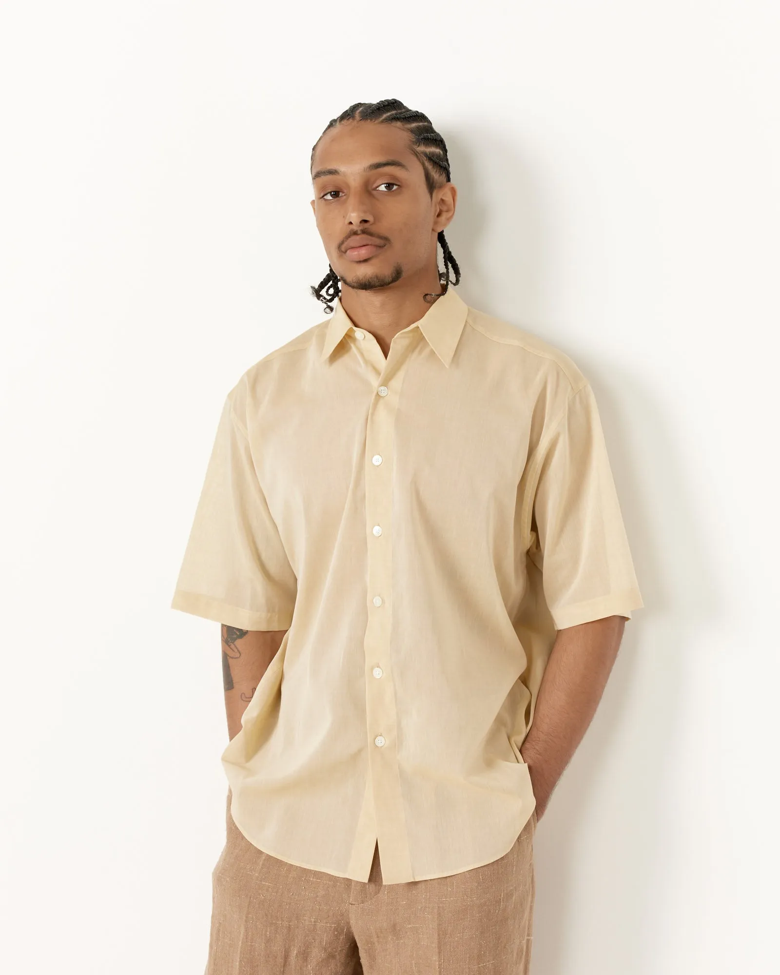 Finx Organdy Shirt in Light Yellow