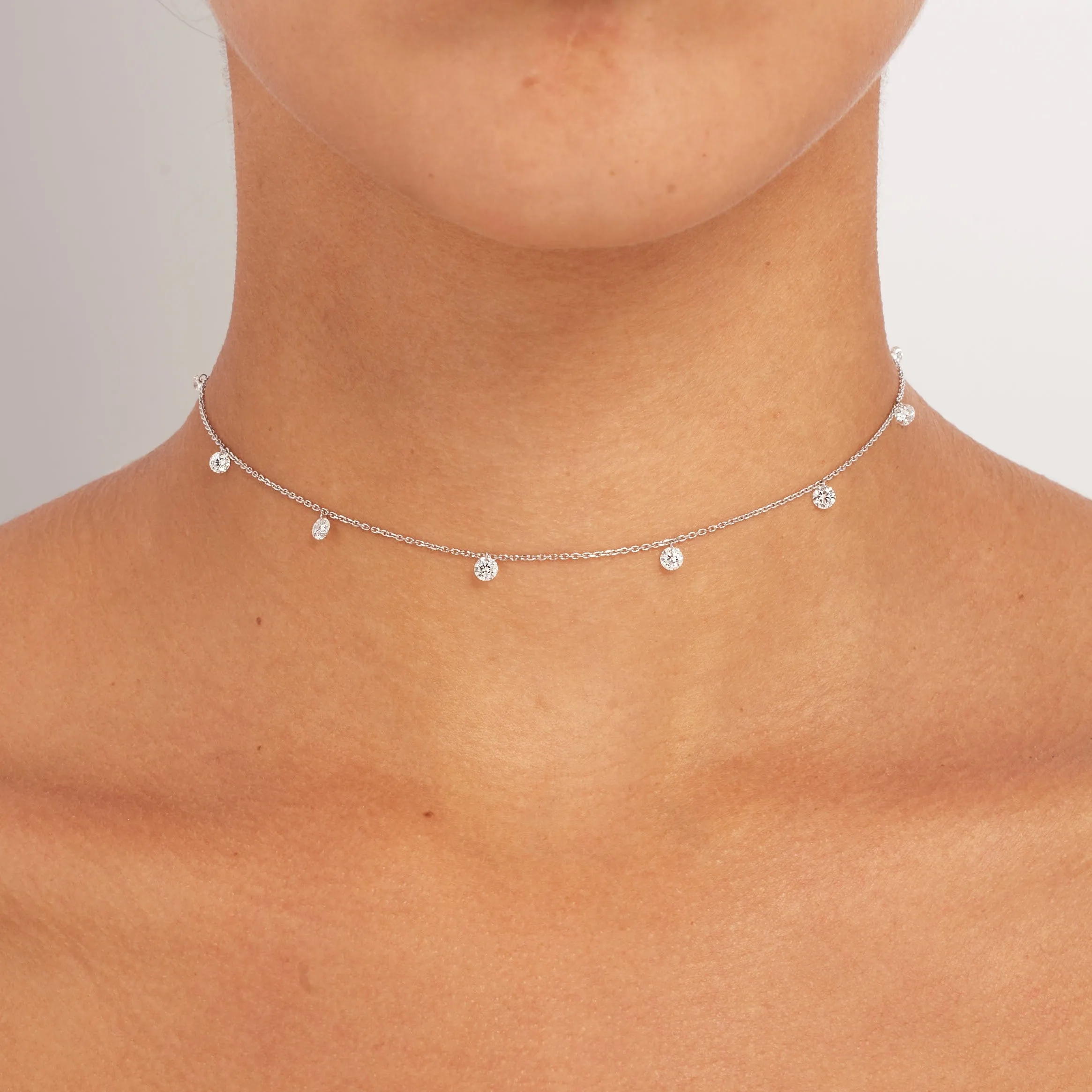 Floating Diamond Necklace