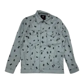 Focus Grey Leather Print Jacket