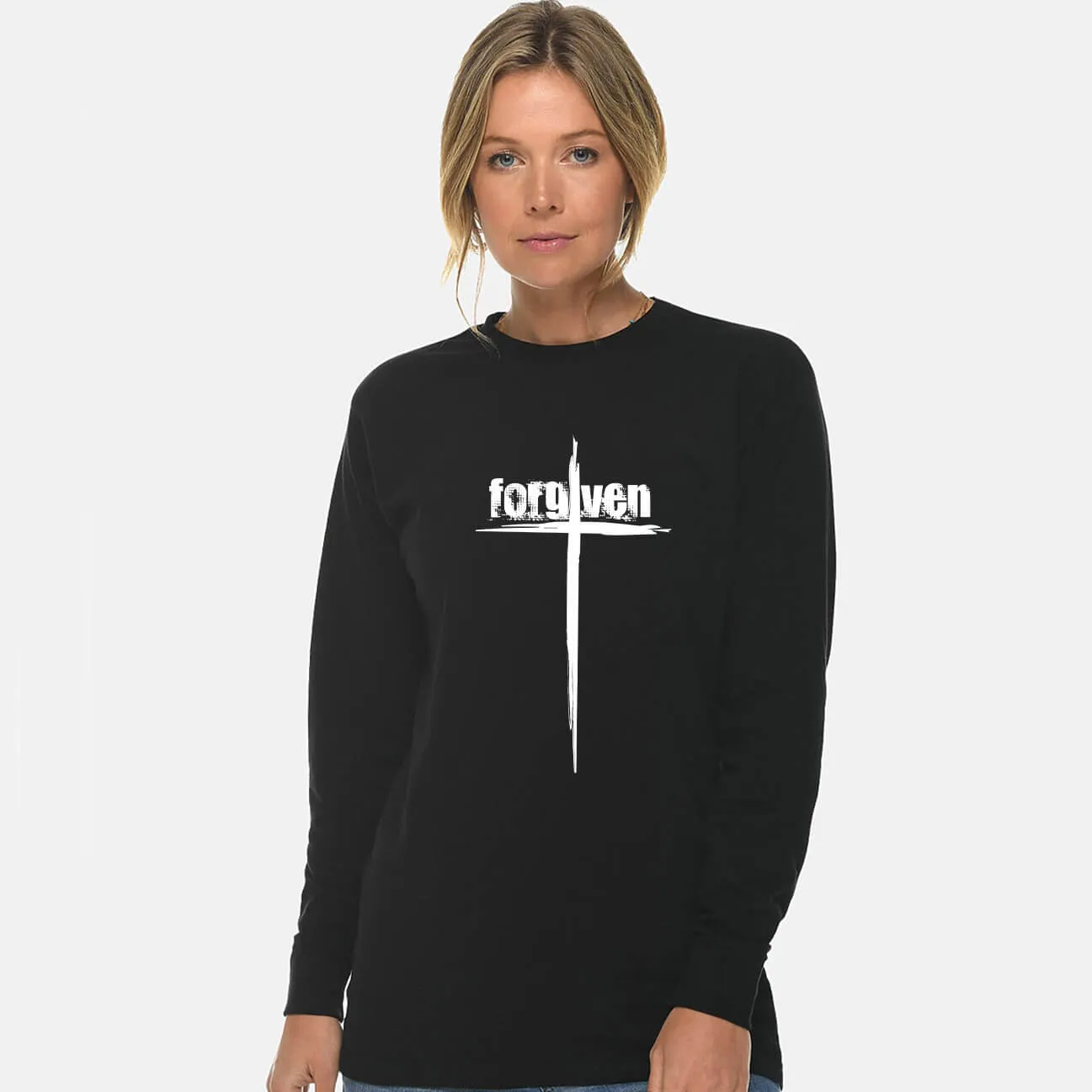 Forgiven Cross Unisex Long Sleeve T Shirt